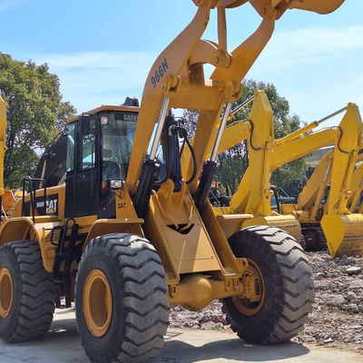 Bangunan Digunakan Backhoe Loader CAT 966H 6T Beban 2nd Hand Tractor Backhoe Loader