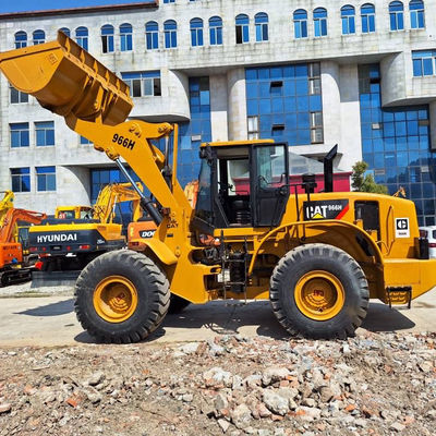 Bangunan Digunakan Backhoe Loader CAT 966H 6T Beban 2nd Hand Tractor Backhoe Loader