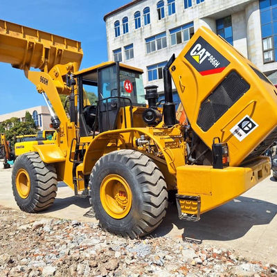 Bangunan Digunakan Backhoe Loader CAT 966H 6T Beban 2nd Hand Tractor Backhoe Loader