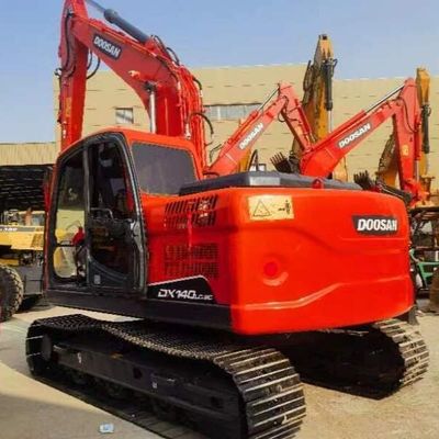 Digunakan Doosan DH140 12 Ton Crawler Excavator Old Earth Moving Mesin