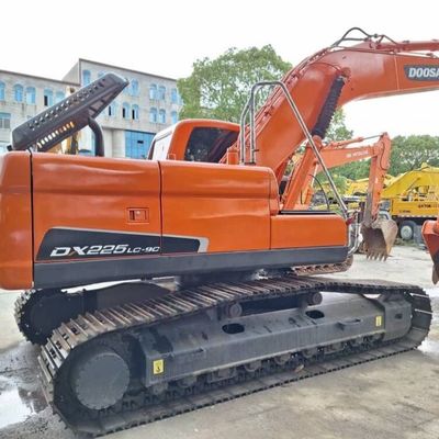 Hand kedua DOOSAN Hydraulic Digger DH225 Peralatan Penggalian yang Digunakan