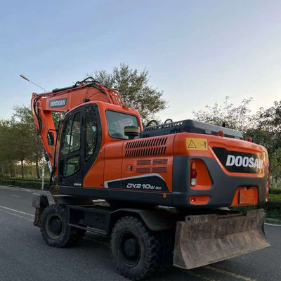 Doosan DX210W bekas Excavator Roda Hidraulik Mini Digger Second Hand 20100 kg