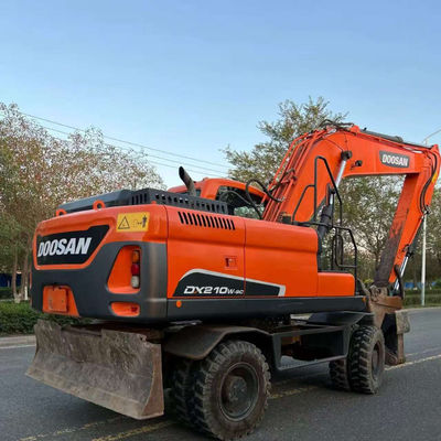 Doosan DX210W bekas Excavator Roda Hidraulik Mini Digger Second Hand 20100 kg
