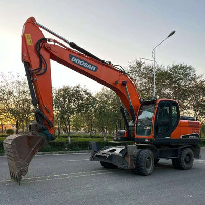Doosan DX210W bekas Excavator Roda Hidraulik Mini Digger Second Hand 20100 kg