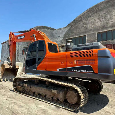 Hydraulic Crawler Digunakan Excavator Doosan DX340 Peralatan Penggalian Bumi Second Hand