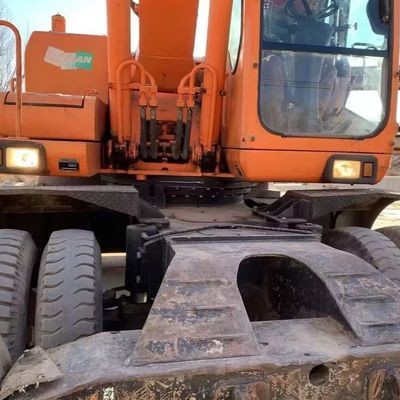 Doosan 210w-7 Digger Excavator Roda Digger 115kW Untuk Industri Pertambangan