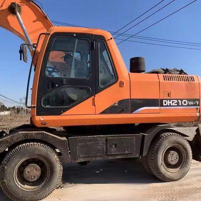 Doosan 210w-7 Digger Excavator Roda Digger 115kW Untuk Industri Pertambangan