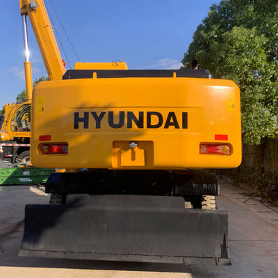 HYUNDAI 210W-7 Excavator Roda Lama, Peralatan Konstruksi Digunakan 124KW Untuk Pertambangan