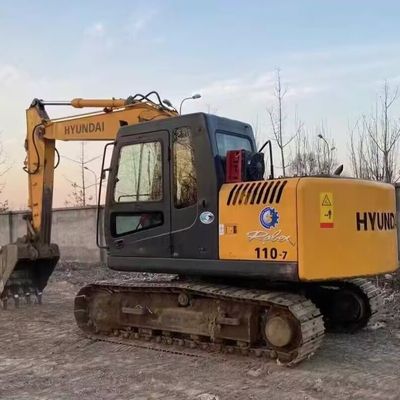 Hyundai R110-7 Digger Crawler bekas Digger tangan kedua 11200kg 0,30-0,59m3 Ember