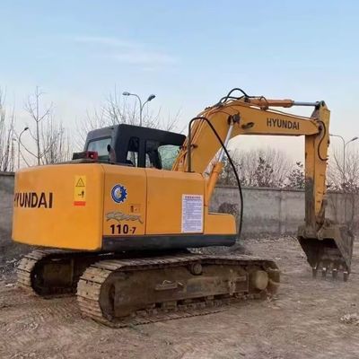 Hyundai R110-7 Digger Crawler bekas Digger tangan kedua 11200kg 0,30-0,59m3 Ember