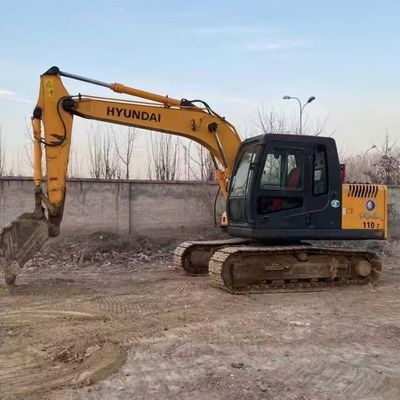 Hyundai R110-7 Digger Crawler bekas Digger tangan kedua 11200kg 0,30-0,59m3 Ember