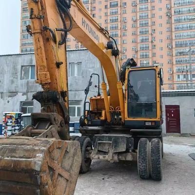 Hyundai 150w bekas Excavator Roda Heavy Duty Peralatan Penggerak Bumi