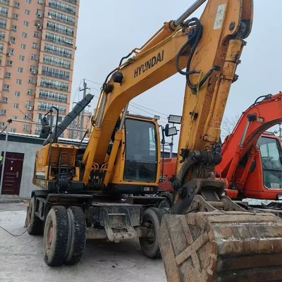Hyundai 150w bekas Excavator Roda Heavy Duty Peralatan Penggerak Bumi