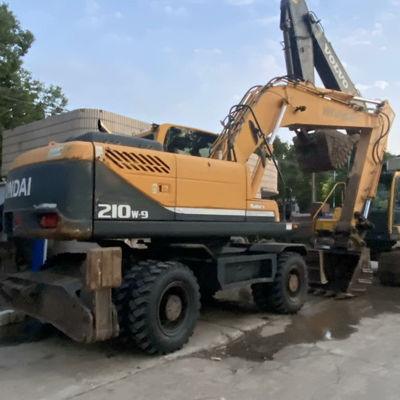 Hyundai 210W-9 bekas Excavator roda Hyundai peralatan konstruksi 20560kg