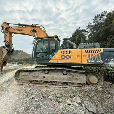 Digunakan Hyundai Crawler Excavator Hyundai520-9 Old Digger 52170kg Dengan Mesin Diesel