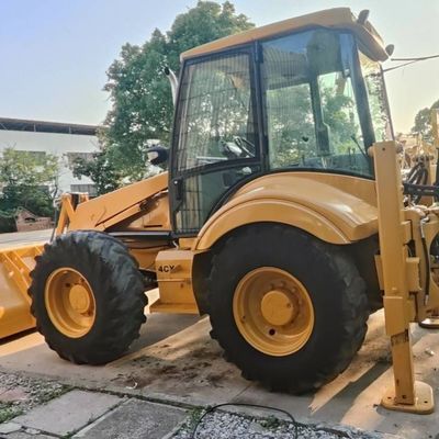 74.6kW JCB 4CX Loader bekas Kuning 4378kg Lift Hand Backhoe Loader Roda Bergerak