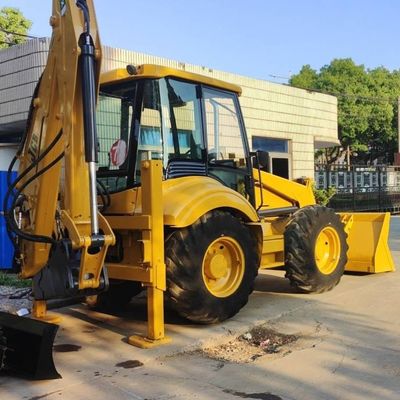 74.6kW JCB 4CX Loader bekas Kuning 4378kg Lift Hand Backhoe Loader Roda Bergerak