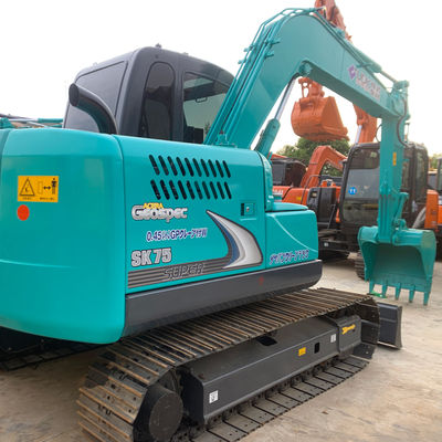 7000 Kg Hydraulic Digger Kobleco Sk75 41kw Digger Untuk Konstruksi