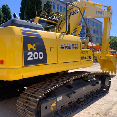 Digunakan Komatsu PC200 Backhoe Excavator Mesin Konstruksi tangan kedua Pendingin air