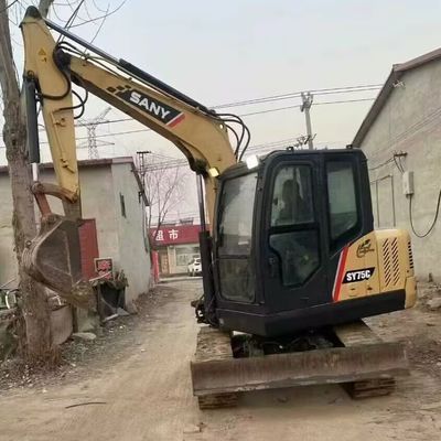 2200rpm Mini Digger SANY 75C Mesin Penggali Tangan Kedua 7280kg