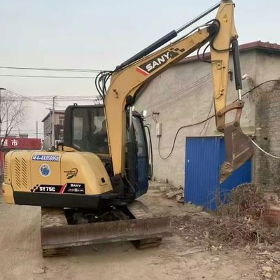 2200rpm Mini Digger SANY 75C Mesin Penggali Tangan Kedua 7280kg